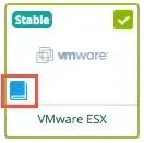 Vignette du Plugin Pack VMware ESX installé, avec l'icône d'accès à la procédure de déploiement mise en évidence
