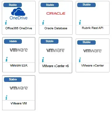 Les 7 connecteurs corrigés en juin 2025 : Office365 OneDrive, Oracle Database, Rubrik Rest API, VMware ESX, VMware vCenter v6, VMware vCenter et VMware VM