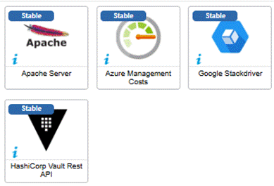 Les 4 connecteurs ayant évolué en juillet 2025 : Apache Server, Azure Management Costs, Google Stackdriver et HashiCorp Vault Rest API