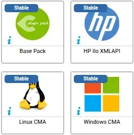 Les 4 connecteurs ayant évolué en février 2026 : Base Pack, HP Ilo XMLAPI, Linux CMA et Windows CMA