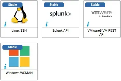 Les 4 connecteurs corrigés en mars 2026 : Linux SSH, Splunk API, VMware8 VM REST API et Windows WSMAN